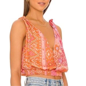 NWT Free People Tied To You Tank in Lemonade Combo Size M